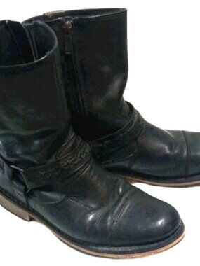 Harley-Davidson Engineer Motorcycle Boots mens Black Leather Harness Size 8